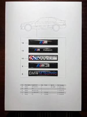 e36 M molding badges   