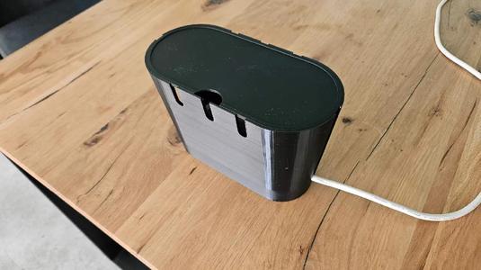 Power bar with 3 outlets wire organizer cable management box   