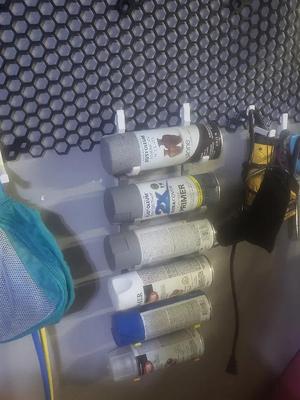 Efficient and modular HSW spray bottle holder   