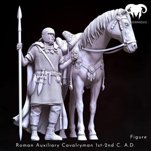 Figure & Horse – Roman Auxiliary Cavalryman 1st-2nd C. A.D. Auxilia Equestrians!