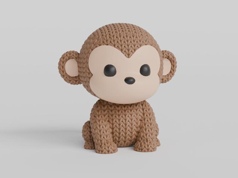 Knitted Monkey