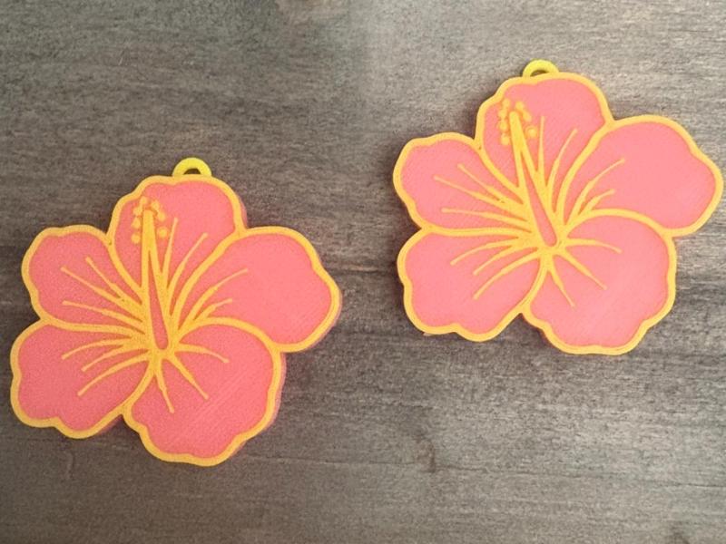 Hibiscus Flower Drop Earring
