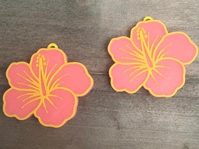 Hibiscus Flower Drop Earring