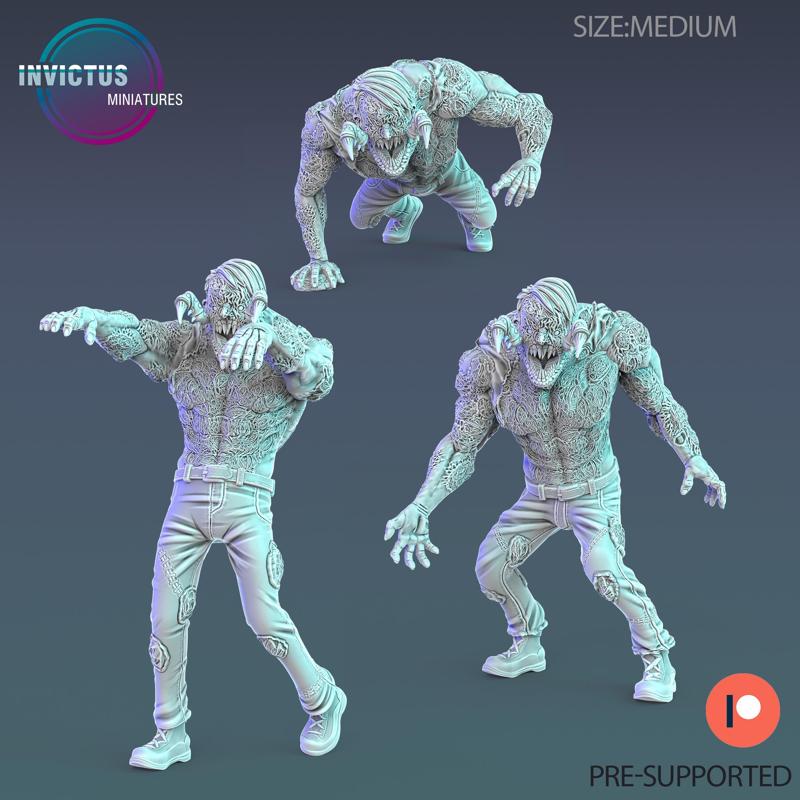Mutating Man Set / Infested Humanoid / Alien Hybrid / Fungus City Beast / Cyberpunk Warrior / Space Soldier / Mysterious Colonist / Cosmic Invasion Warrior / Trooper Attack / Sci-Fi Encounter