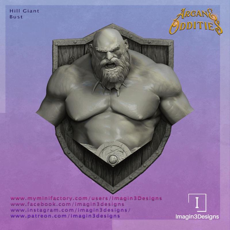 Pre-Supported Hill Giant Bust