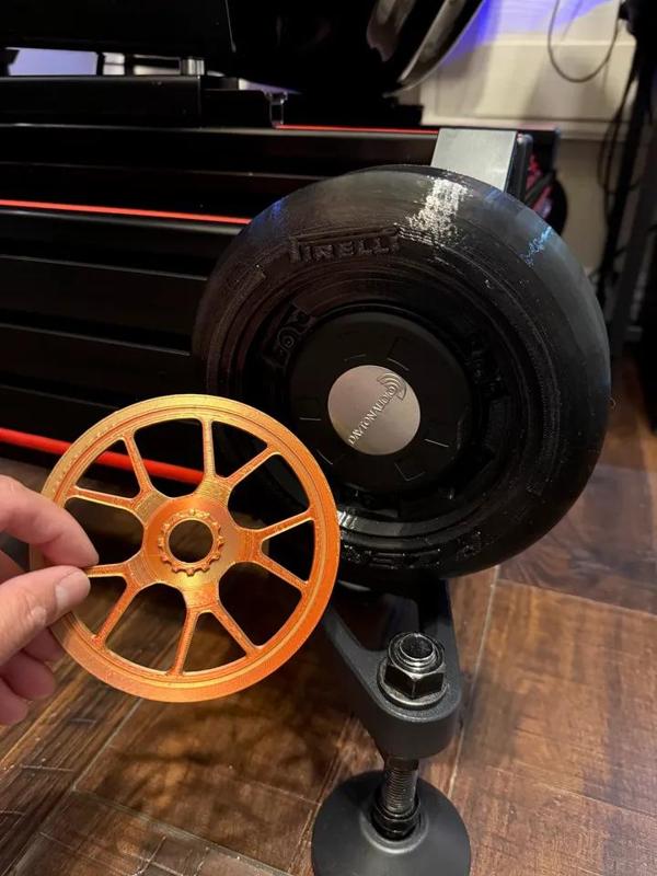 Sim Racing TT25 bass shaker Porsche wheel and tires   