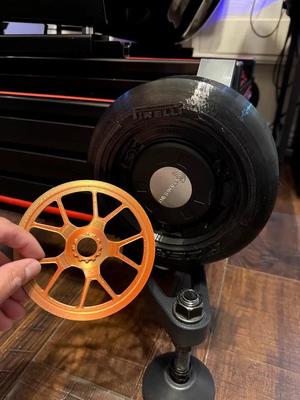 Sim Racing TT25 bass shaker Porsche wheel and tires   