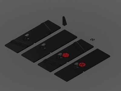 V0 Upper-Rear Bowden Inlet (URBI) for Voron V0 - Dual ECAS and 5.5mm Ball Bearing Filament Runout Sensor - Single, Split, Wire Channels   