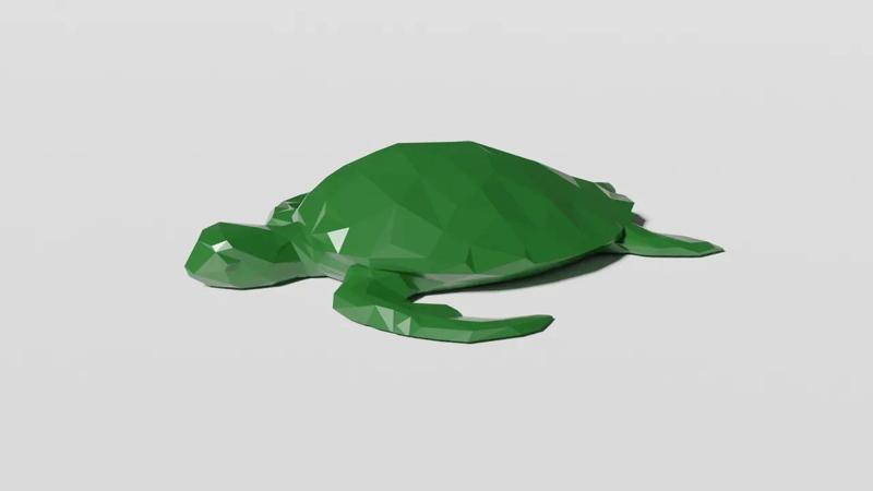 Low Poly Sea Turtle (No Supports)