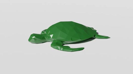 Low Poly Sea Turtle (No Supports)