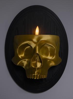 Skull Sconce LED Tea Light Holder (Pre Supported)