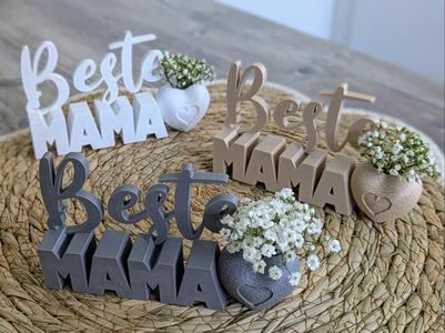 Beste Mama Heart Vase Sign