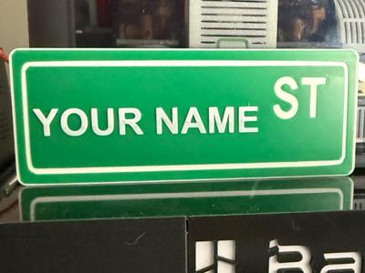 EDITABLE STREET SIGN 