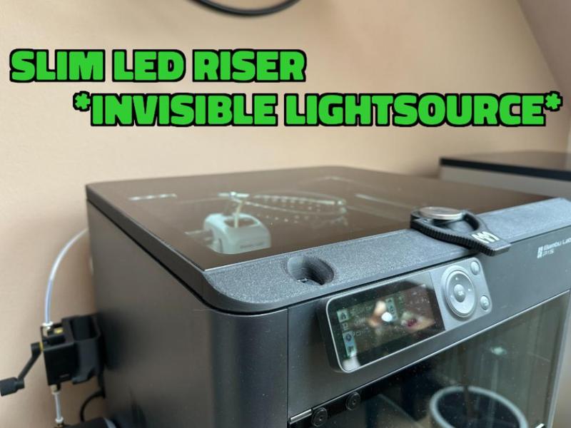 Slim LED Riser X1C/P1S *invisble light source*