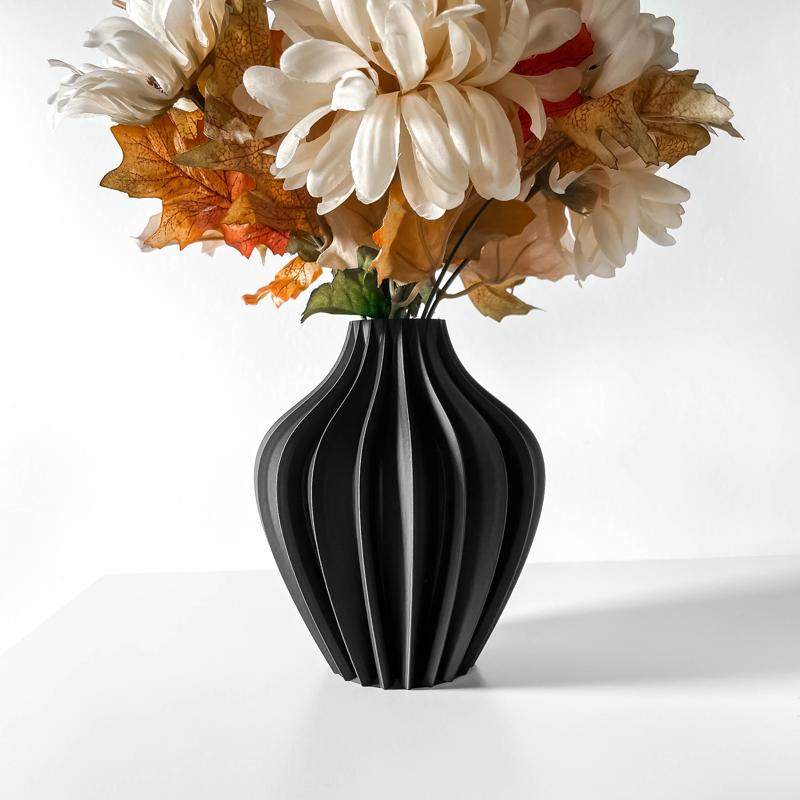 The Darin Vase, Modern and Unique Home Decor for Dried and Preserved Flower Arrangement  | STL File