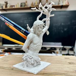 San Sebastian Pen Holder - In Line of Julius Caesar Model - Saint Statue   
