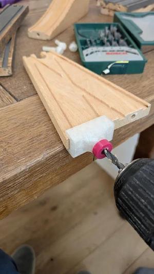 Brio Train Track hole guide   