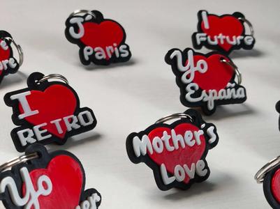 Personalized Heart-Shaped Keychain.