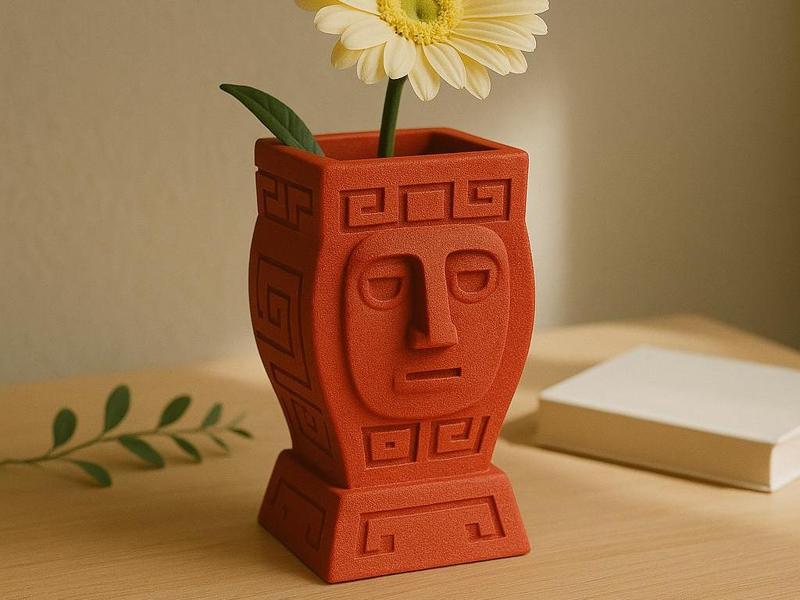 Fuego Maya Vase – Striking Mesoamerican Decor