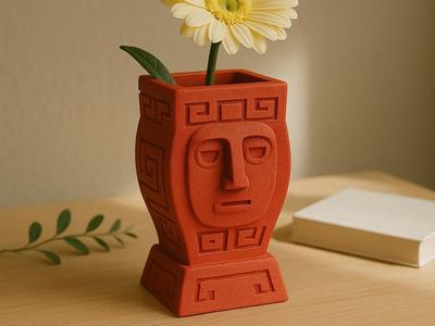 Fuego Maya Vase – Striking Mesoamerican Decor