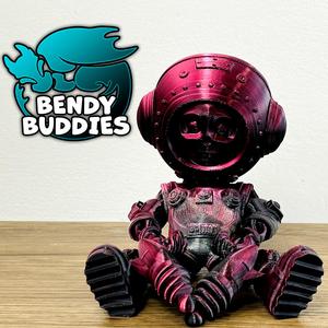 Astronaut Skelenaut Blasters / Undead Soldier Articulated / Print-in-Place Creature / Cute Skelet Warrior / Underwater Villager / Water Adventurer / Fantasy World Encounter