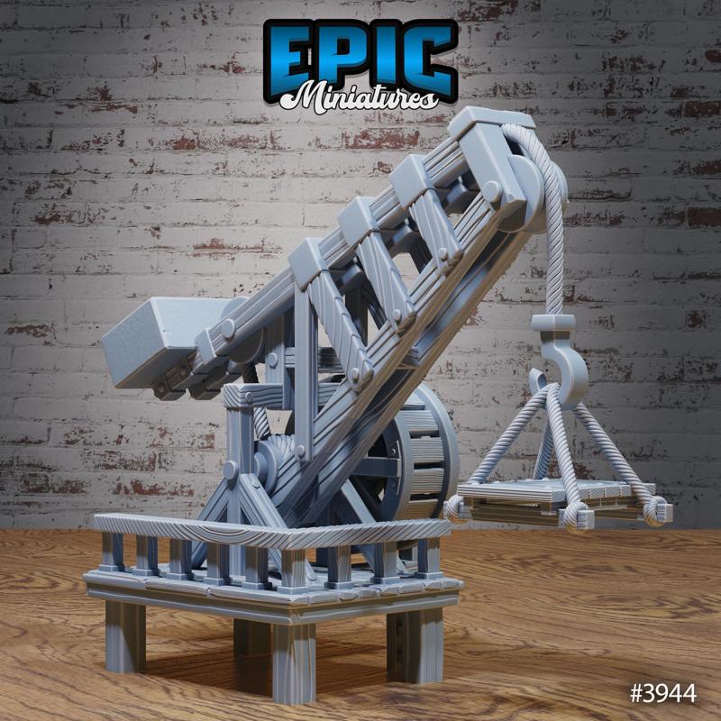 Harbor Crane / Port Ship Loading Tool /  Water Crew Item / Humanoid Construction / Sea Dungeon Area Decoration