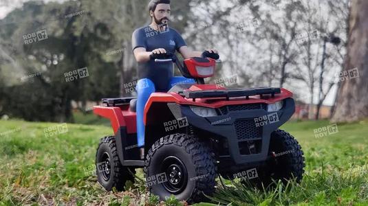 SCX24 To 1/10 ATV Conversion Kit For Action Figures Including Driver