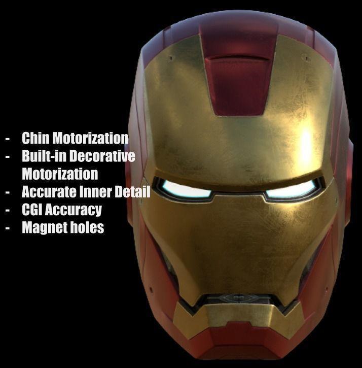 Ironman Mark 3 Helmet 3D Printable Model with Interior Details