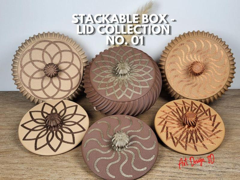 Lids for my Stackable Jewelry Box – Mandala No.01