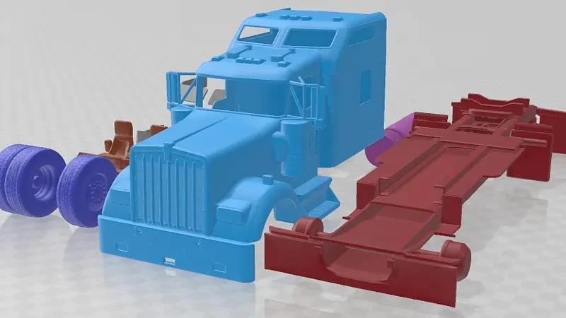 Kenworth W900 Sleeper Cab Trailer 2014 Printable Cabin Truck