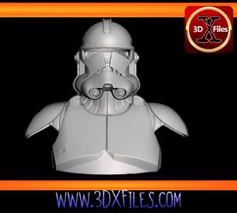 Star Wars – Bust – Clone Trooper Phase 2 with Helmet 3D print model