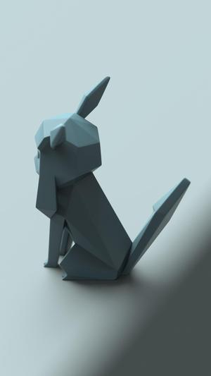 Low-poly Glaceon