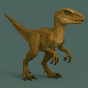 VELOCIRAPTOR LOW POLY   