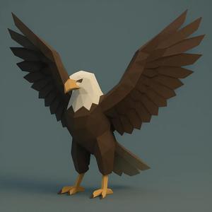 Águila low poly   