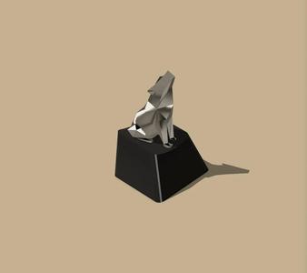 Lowpoly wolf Keycap