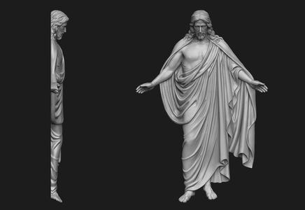 Resurrected Jesus Bas-Relief