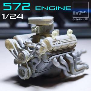 572 ENGINE 1-24th for modelkits and diecast