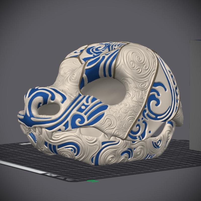 Bambu 3mf -Ornate Blastoise Skull  (Pokemon)