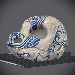 Bambu 3mf -Ornate Blastoise Skull  (Pokemon)