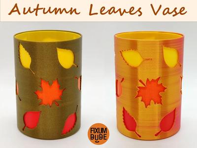 Autumn Leaves Vase with Insert