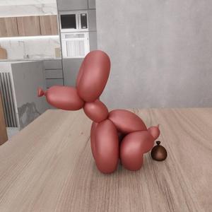 3D Shitting Balloon Dog Decor with 3D Stl File & Animal Print, Balloon Gift, Animal Decor, Dog Art, 3D Printing, Dog Lover