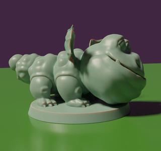 ROCK SPITTING DRAGON – BURPLE – MINIATURE FOR TABLETOP GAMES