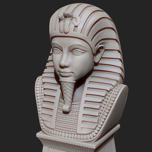 Tutankhamun Pharaoh King Egyptian Bust 3D Print