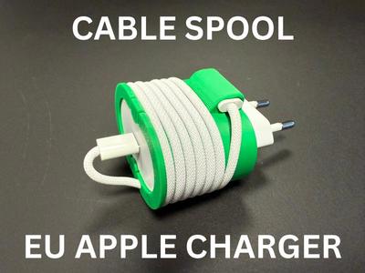 EU 20w Apple Charger Cable Spool