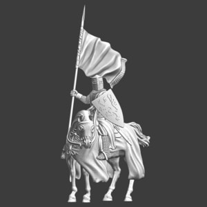 Medieval Folkunga with banner – Swedish knight