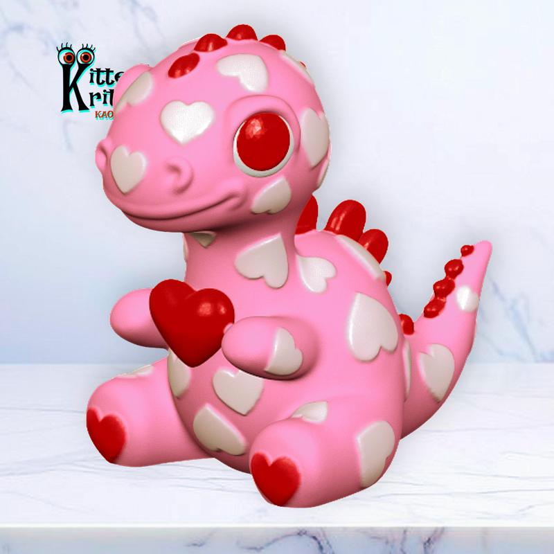 Candy Dragon / Dino Figurine & Key Chain Set