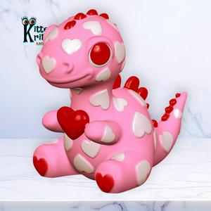 Candy Dragon / Dino Figurine & Key Chain Set
