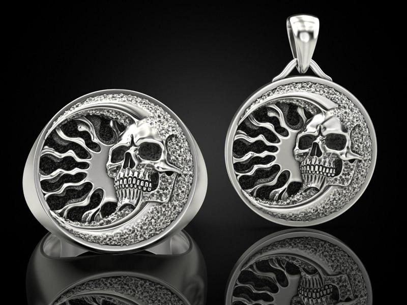 Collection Skull moon sun