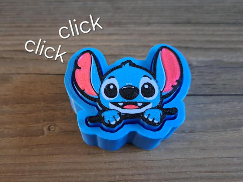 Stitch fidget clicker toy using keyboard switch