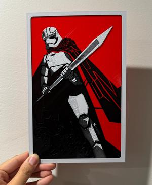 Minimalist Captain Phasma – Hueforge Print